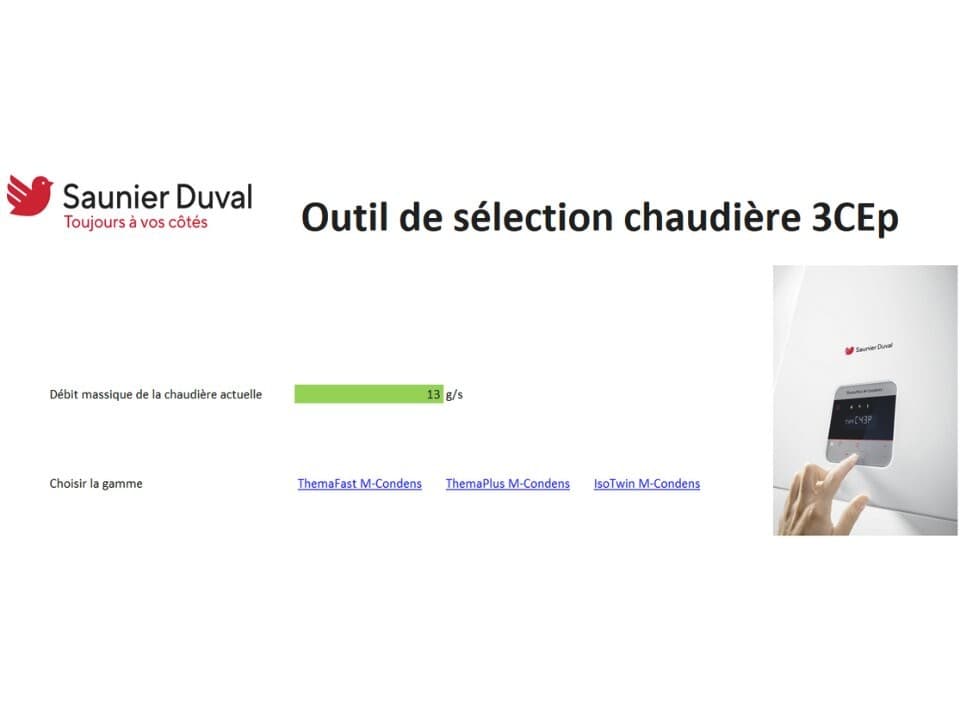 Outil de sélection chaudières 3CEp - Étape 2