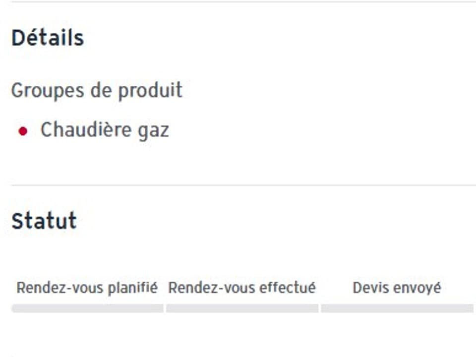 Capture d'écran de l'interface Mes Devis